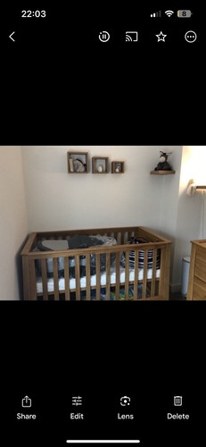 Mamas papas solid oak baby - &,