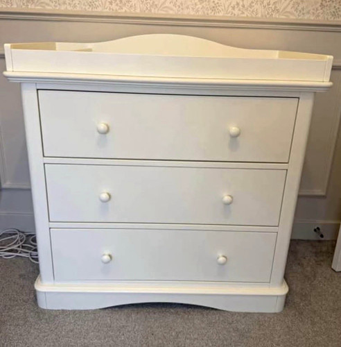 White wooden baby - white, changing