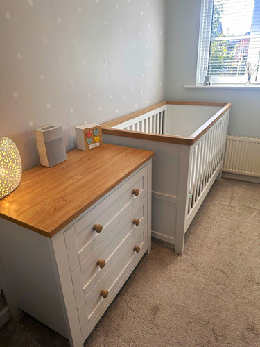 White oak cot bed - &,